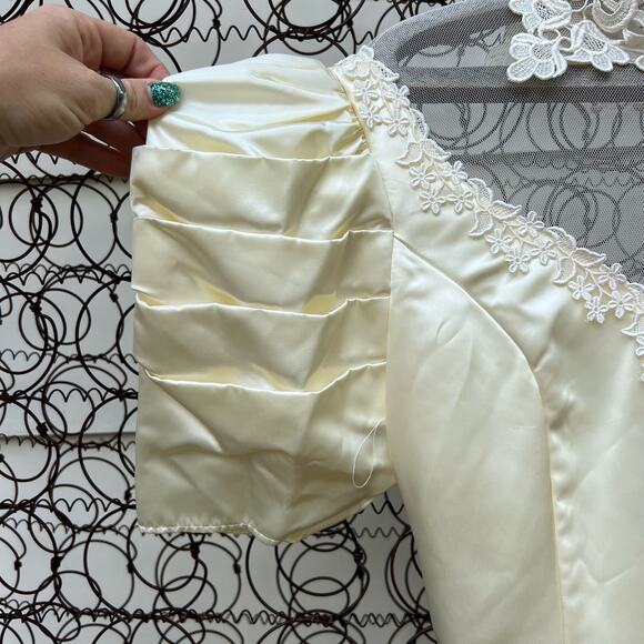 80s Jessica McClintock Wedding Dress Cinderella Cottagecore Victorian Style NWT - Picture 7 of 14